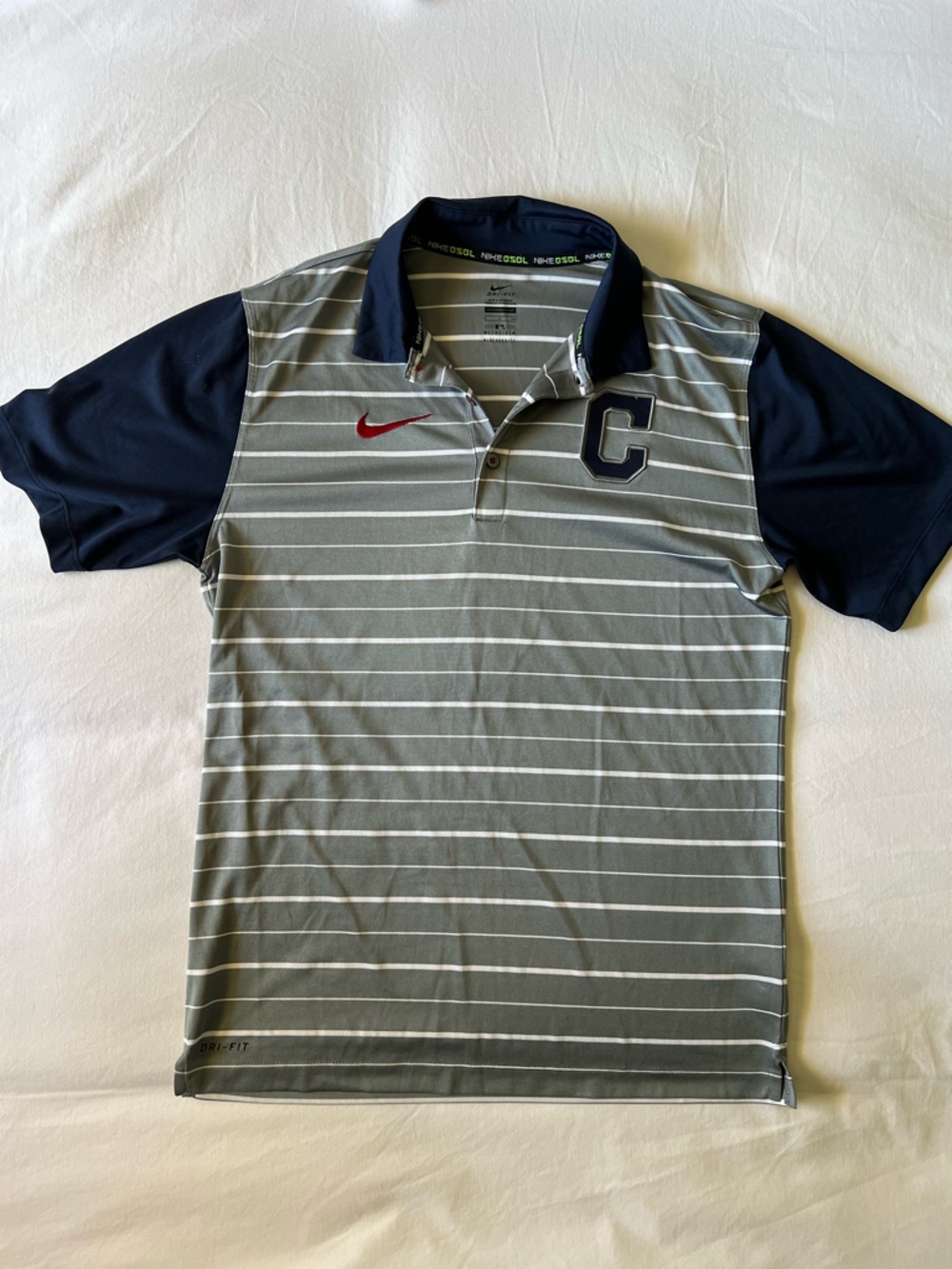 Cleveland Guardians Indians Nike Dri-Fit Baseball Polo Shirt Men’s Size Small